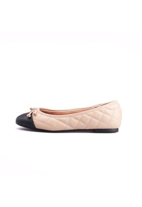 Baleta Beige Negro Vizzano