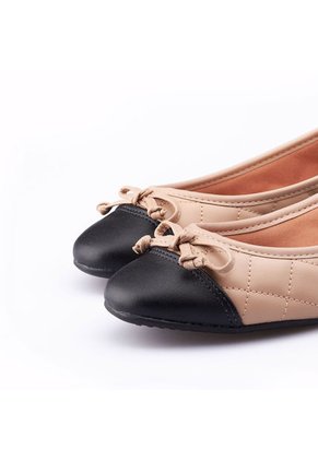 Baleta Beige Negro Vizzano