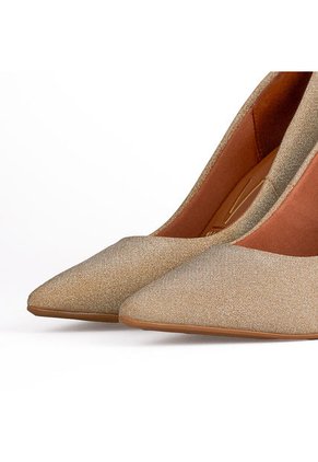 Tacón Stiletto Glitter Dorado Vizzano