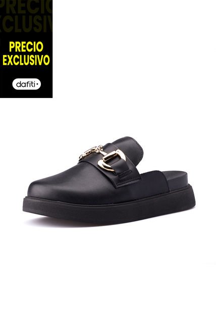 Clog Negro Dorado Vizzano