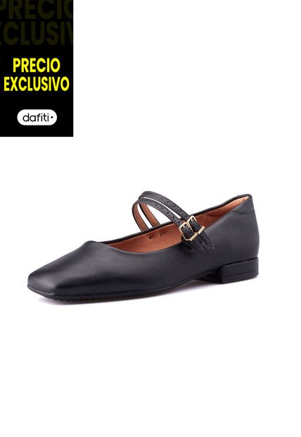 Baleta Negro Dorado Vizzano