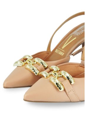 Tacón Medio Nude - Dorado Vizzano