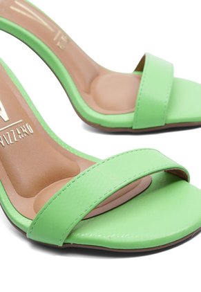 Sandalia Tacón Verde Neón Vizzano