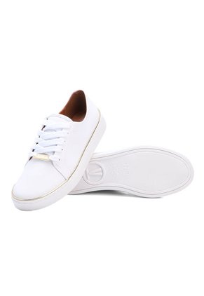 Tenis Lifestyle Blanco-Dorado Vizzano
