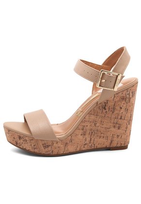 Sandalia Tacón Corrido Nude-Beige Vizzano