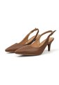 Tacon Slingback Medio Pelica Moca Vizzano de Vizzano