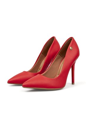 Tacon Stiletto Alto  Pelica Rojo Rubi Vizzano