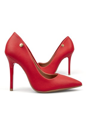 Tacon Stiletto Alto  Pelica Rojo Rubi Vizzano