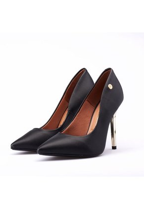 Stiletto Alto Negro Dorado Vizzano