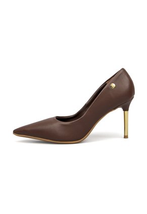 Tacon Stiletto Alto  Pelica Chocolate Vizzano