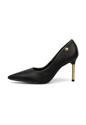 Tacon Stiletto Alto  Pelica Negro Vizzano