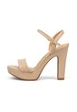 Sandalia Tacón Bloque Pelica Beige Vizzano de Vizzano