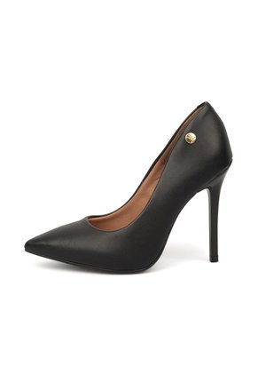 Tacon Stiletto Alto  Pelica Negro Vizzano