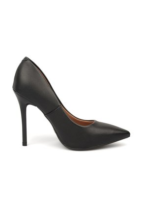 Tacon Stiletto Alto  Pelica Negro Vizzano