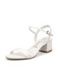 Sandalia Tacón Cuadrado Pelica Blanco Vizzano de Vizzano