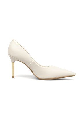 Tacon Stiletto Alto Pelica Blanco Off Vizzano