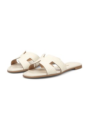 Sandalia Plana Napa Croco Petra Blanco Off Vizzano