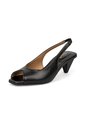 Slingback Tacón Cono Bajo. Napa Garda Negro Vizzano de Vizzano