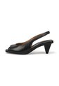 Slingback Tacón Cono Bajo. Napa Garda Negro Vizzano de Vizzano
