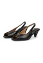 Slingback Tacón Cono Bajo. Napa Garda Negro Vizzano de Vizzano