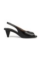 Slingback Tacón Cono Bajo. Napa Garda Negro Vizzano de Vizzano