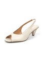 Slingback Tacón Cono Bajo. Napa Garda Blanco Off Vizzano de Vizzano
