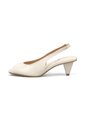 Slingback Tacón Cono Bajo. Napa Garda Blanco Off Vizzano de Vizzano