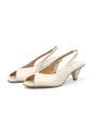 Slingback Tacón Cono Bajo. Napa Garda Blanco Off Vizzano de Vizzano