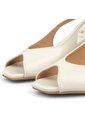 Slingback Tacón Cono Bajo. Napa Garda Blanco Off Vizzano de Vizzano