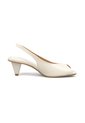 Slingback Tacón Cono Bajo. Napa Garda Blanco Off Vizzano de Vizzano