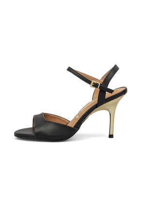 Sandalia Tacón Pelica Negro Vizzano