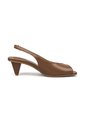 Slingback Tacón Cono Bajo. Napa Garda Moca Vizzano de Vizzano