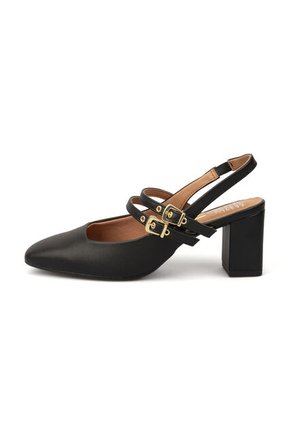 Tacon Medio Cuadrado Pelica Negro Vizzano
