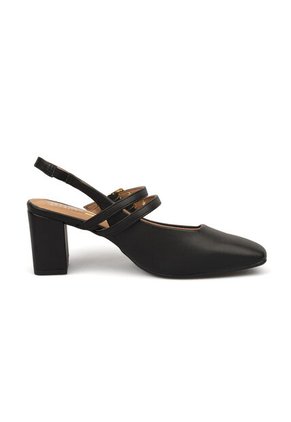 Tacon Medio Cuadrado Pelica Negro Vizzano