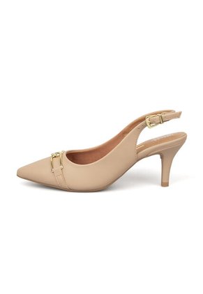Tacon Stiletto Medio Pelica Beige Vizzano