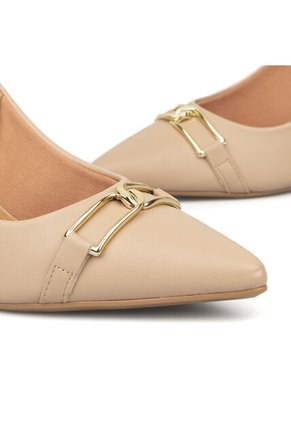 Tacon Stiletto Medio Pelica Beige Vizzano