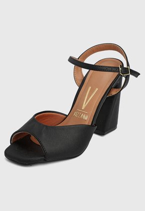 Sandalia Tacón Alto Negro Vizzano
