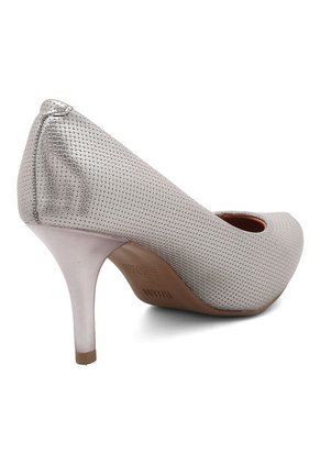 Tacón Medio Plateado Vizzano