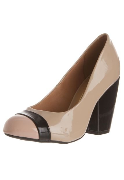 Zapatos Vizzano Verniz Beige-Nude-Negro