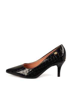 STILETTO MEDIO VERNIZ CROCO NEGRO VIZZANO