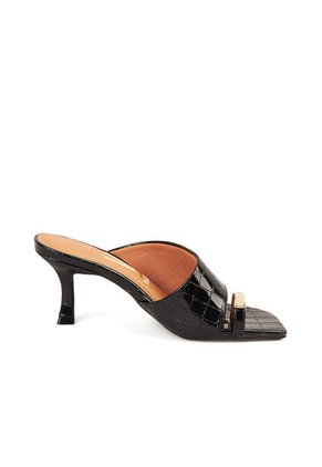 SANDALIA CROCO NEGRO DORADO VIZZANO