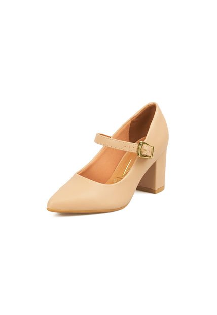 TACON MEDIO PELICA BEIGE DORADO VIZZANO
