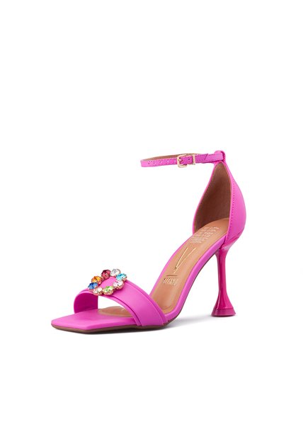 Sandalia Tacón Rosa Neón Vizzano