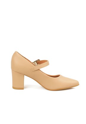 TACON MEDIO PELICA BEIGE DORADO VIZZANO