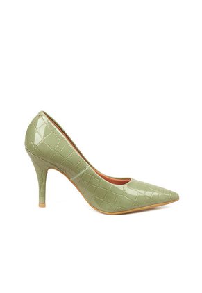 STILETTO VERNIZ CROCO VERDE VIZZANO