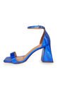 Sandalia Tacon Medio Metalizado Azul Vizzano de Vizzano