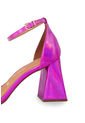 Sandalia Tacòn Medio Metalizado Fucsia Vizzano de Vizzano