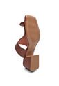 Sandalia Tacon Bajo Cuadrado Mule Café-Moca-Anillo Vizzano de Vizzano