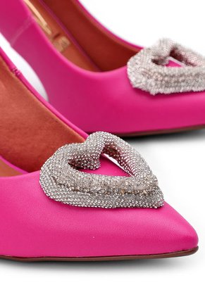Tacón Alto Fucsia - Plateado Vizzano