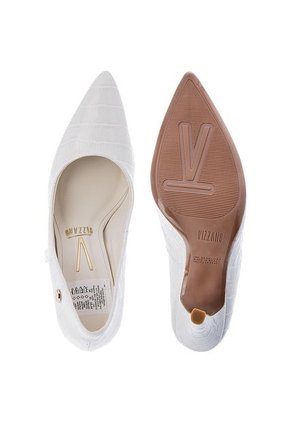 Tacón Alto Blanco Hueso Vizzano